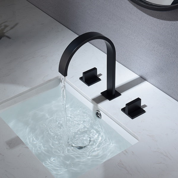 Cascada Classic Design Waterfall Bathroom Sink Faucet with 2 Square