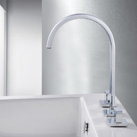 Cascada Classic Design Waterfall Bathroom Sink Faucet with 2 Square