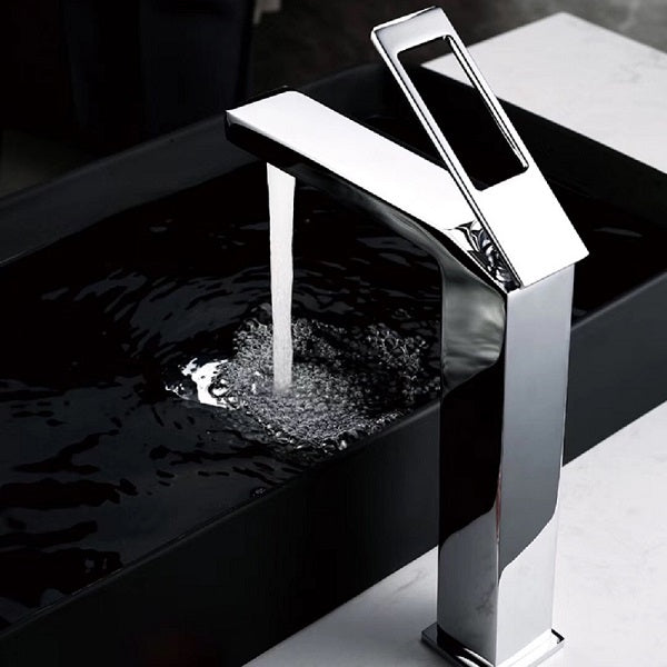 Cascada Modern Vessel Design Single Handle Bathroom Faucet