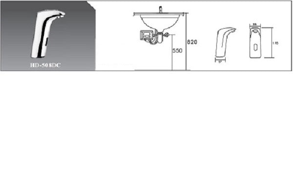Diagram of bathroom fixtures with dimensions 