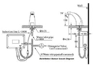 Technical diagram of a bathselect sensor faucet installation