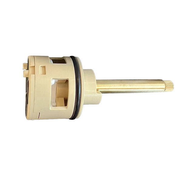 2-way diverter cartridge top face angled — port alignment detail 