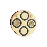 2-way diverter dimension diagram — 4 x 1.5 inch size reference top knob valve