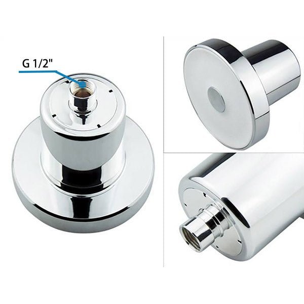Chrome Wall Mounted Filtration Rainfall Showerhead 5.5" with Replaceable Filter