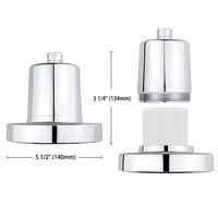Chrome Wall Mounted Filtration Rainfall Showerhead 5.5" with Replaceable Filter