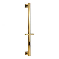 Cascada 26-inch 304 stainless steel height adjustable sliding shower bar with brass holder