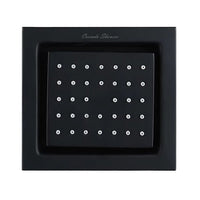 Cascada 34 nozzle square body jet matte black front face close-up – silicone nozzles