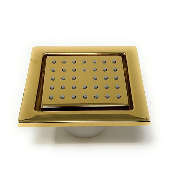 Cascada 34 nozzle body jet rose gold close-up – warm finish square face detail