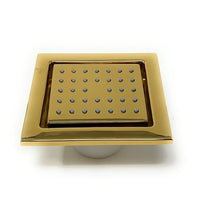 Cascada 34 nozzle body jet rose gold close-up – warm finish square face detail