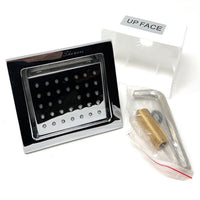 Cascada square body spray jet chrome nozzle grid close-up – silicone nozzle detail