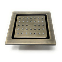 Cascada square body spray jet brushed nickel finish – angled product view