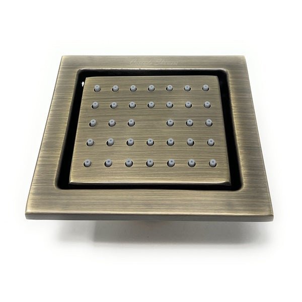 Cascada square body spray jet brushed nickel finish – angled product view