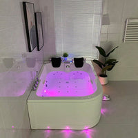 Cascada Amalfi 67-inch freestanding whirlpool bathtub in luxury bathroom