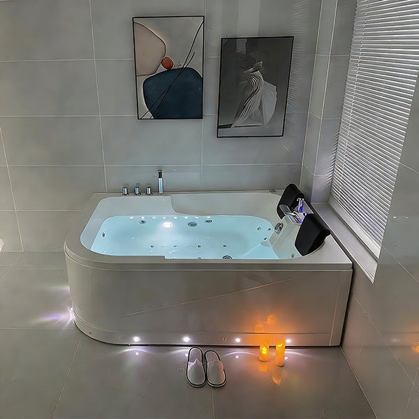 Waterproof smart touch LCD control panel on Cascada Amalfi jacuzzi tub
