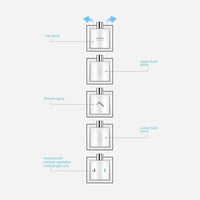 Cascada AquaTech Elite 80" Multifunction Circular Shower Panel System - Cascada Showers