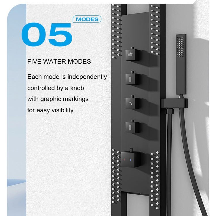 Cascada AquaTech Elite 80" Multifunction Circular Shower Panel System - Cascada Showers