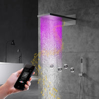 Cascada Aspen 9"x22" Brushed Nickel LED Shower System - Cascada Showers