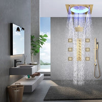 7-knob thermostatic brass valve for precise shower function control