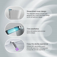 Product with sterilization features and design details on a light gray background
