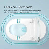 Product with text about third-generation seamless welding technology on a light blue background