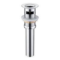 Durable brass sink drain with silicone gasket, overflow slot, and easy installation