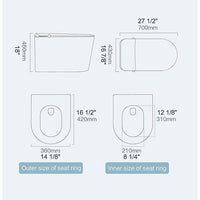 Cascada Capri Smart Toilet with Auto Open, Voice Control & Bidet Functions