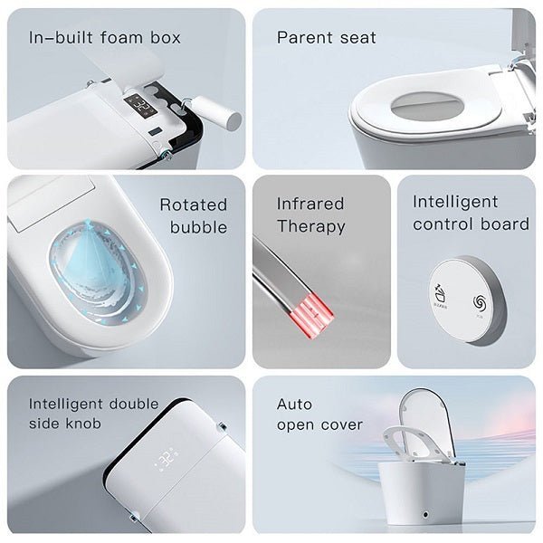 Cascada Capri Smart Toilet with Auto Open, Voice Control & Bidet Functions