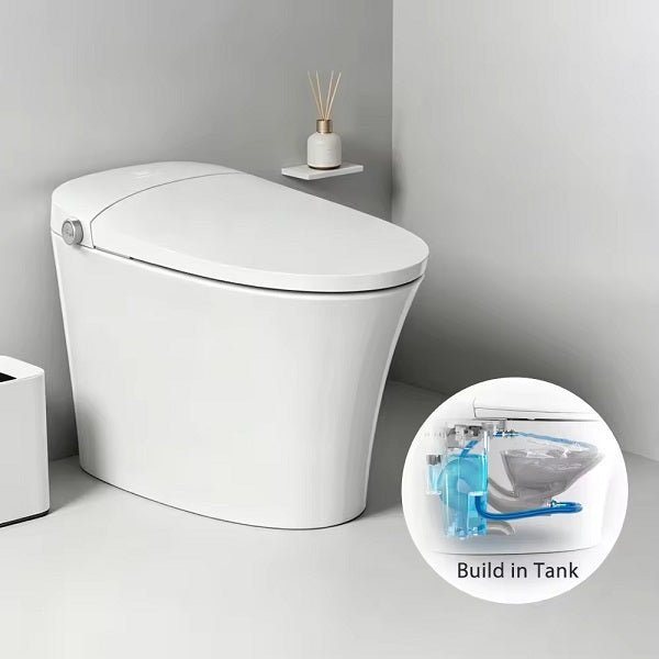 Cascada Cliff one-piece floor-mounted smart bidet toilet in white with auto open lid