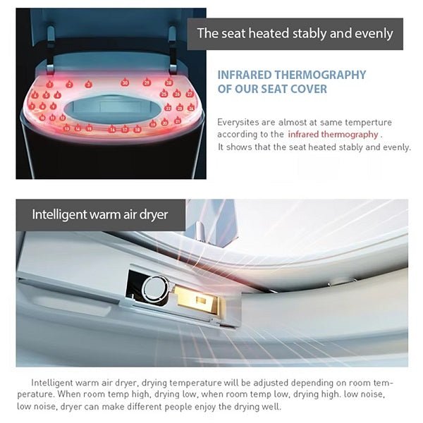 Cascada Cliff One-Piece Smart Bidet Toilet, Auto Flush, Heated Seat & Warm Air Dryer
