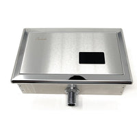 Cascada Amadora concealed sensor urinal flush valve rectangular stainless steel front view