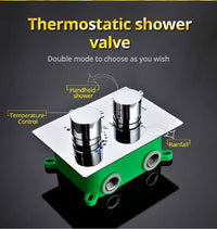 Cascada Savona dual function thermostatic shower valve in polished chrome finish