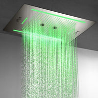 Cascada Florence 23"x31" Brushed Nickel Music LED Shower System - Cascada Showers