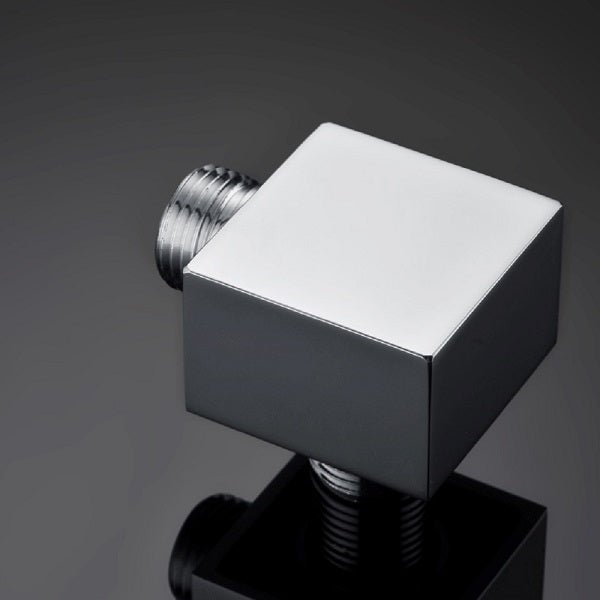 Chrome bathtub spout included with Cascada Gallant digital shower system