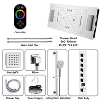 Cascada Genoa 16"x36" Music LED Digital Shower System - Cascada Showers