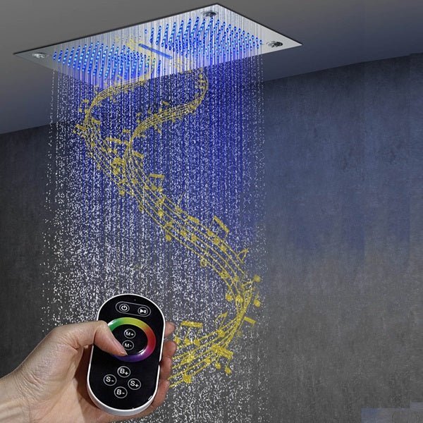 Cascada Laguna 16"x28" Bluetooth LED Shower Head - Cascada Showers