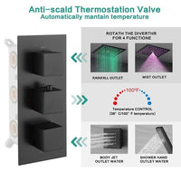 Cascada Luxury 12” Music LED shower system - Cascada Showers