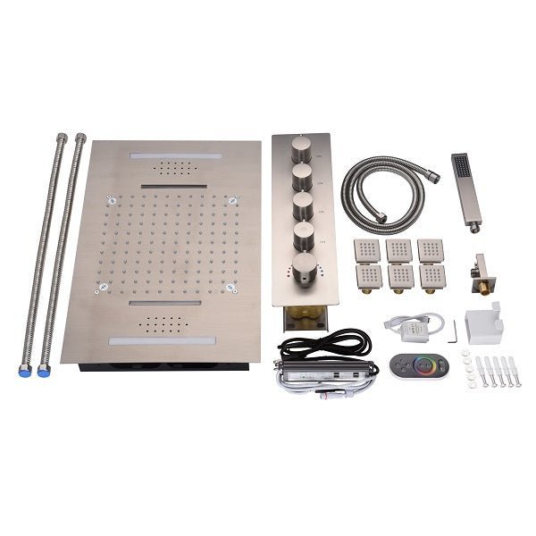 Collection of Cascada Serenity shower system and components 