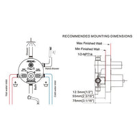 Cascada Bronzo 8" Shower Set with Bathtub Spout | Elegant and Durable Bath Fixture