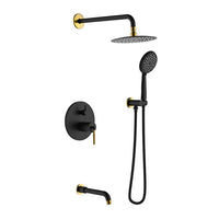 Cascada Bronzo 8" Shower Set with Bathtub Spout | Elegant and Durable Bath Fixture