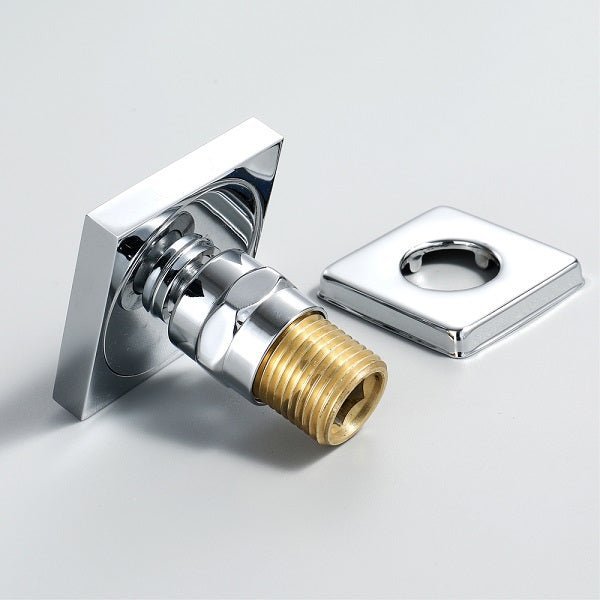 Chrome valve with brass fitting