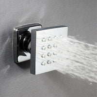 Minimalist square body spray jet mounted on wall