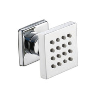 Solid brass square body spray shower jet construction