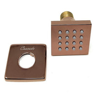 Corrosion resistant brass square shower body spray