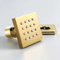 Gold shower head with multiple nozzles 