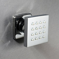 Square shower control panel with digital display 
