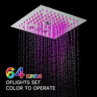 64 color options at a single tap — Cascada Royale LED remote control guide for recessed ceiling shower