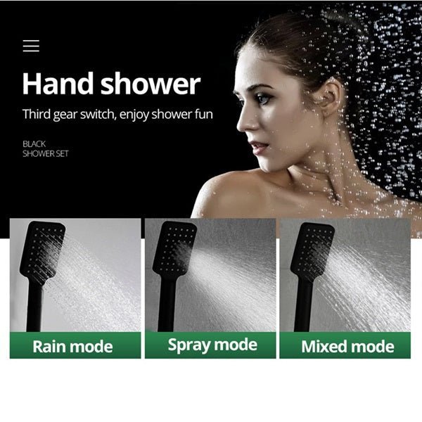 Cascada Rubinetto 10" Matte Black Thermostatic Shower Faucet - Cascada Showers