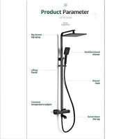 Cascada Rubinetto 10" Matte Black Thermostatic Shower Faucet - Cascada Showers