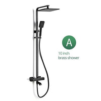 Cascada Rubinetto 10" Matte Black Thermostatic Shower Faucet - Cascada Showers