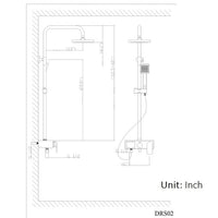 Cascada Serena 8" Digital Shower Faucet Set Chrome Finish - Cascada Showers